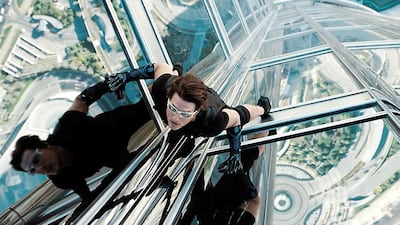 Tom Cruise famously performed his own stunts at Dubai's Burj Khalifa for the fourth film in the Mission Impossible franchise - and it seems he might now be filming stunts for the sixth installment in Abu Dhabi. AP