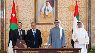 Sheikh Mansour bin Zayed, Vice President, Deputy Prime Minister and Chairman of the Presidential Court, met Jordanian Prime Minister Jafar Hassan at Qasr Al Watan for the signing ceremony. Wam