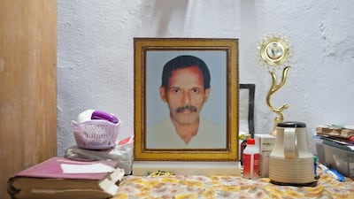 The portrait of TG Joseph, a 52-year-old construction worker in Kochi. On his way to work one day in April 2015, his motorcycle was hit by another vehicle and he was declared brain-dead on arrival at hospital. He would become Mr Rahim’s donor.