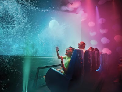 Cinesplash tells the story of the 'Legend of the Lost Pearl' through an immersive cinematic environment.