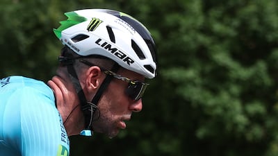 Astana Qazaqstan Team's British rider Mark Cavendish struggled during the race. AFP