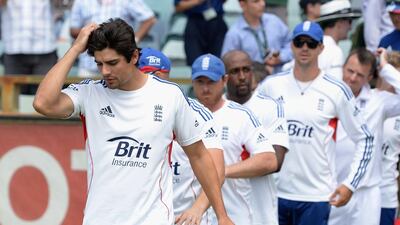 The core of England’s team, which includes Alastair Cook, left, fared poorly in the Ashes. Gareth Copley / Getty Images