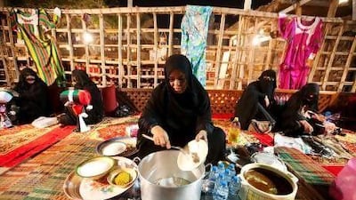 Fatima Al Mansouri demonstrates how to make a traditional red seed soup.