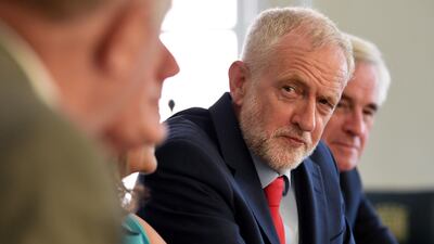 Labour leader Jeremy Corbyn on Tuesday attempts to bridge deep divisions with other opposition parties on how to avoid Britain crashing out of the EU on October 31. AFP
