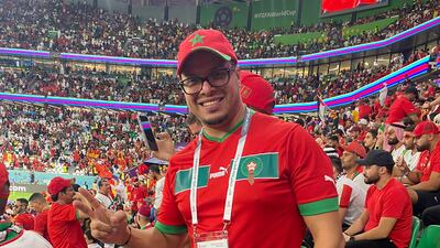 Dubai TV sound engineer Zakariae Belafquih, 40, watched from the stadium as Morocco beat second-ranked Belgium 2-0