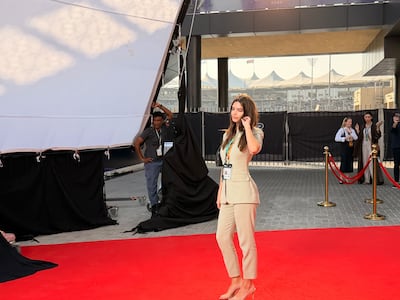 American model and actress Emily Ratajkowski at F1 Grand Prix Abu Dhabi 2025. The National