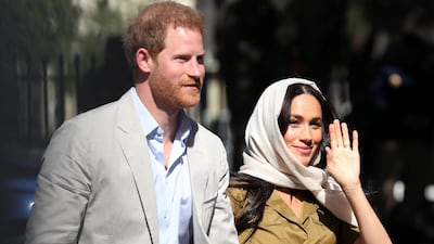 The Duke and Duchess of Sussex arrive at Auwal Mosque, the first and oldest mosque in South Africa, in the Bo Kaap district of Cape Town, South Africa, in September 2019. Reuters