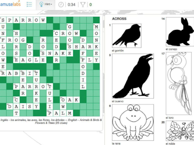 A language-learning puzzle for Spanish readers