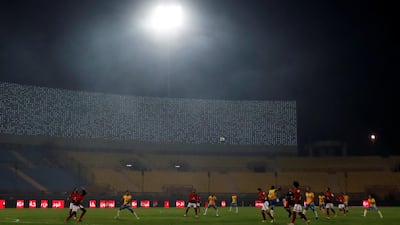 A general view of Al Salam Stadium as a cloud of a black smoke rises during opening Egyptian Premier League match between Al Ahly and El Ismaily. Reuters