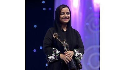 Nayla al Khaja received an award for film directing at the GR8 Women Awards Nite 2011 at the Madinat Jumeirah in Dubai last April.