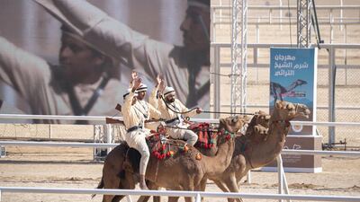 HH Sheikh Mohamed bin Zayed Al Nahyan, Crown Prince of Abu Dhabi and Deputy Supreme Commander of the UAE Armed Forces and HE Abdel Fattah El Sisi, President of Egypt, attend Sharm El Sheikh Heritage Festival. Hamad Al Kaabi / Ministry of Presidential Affairs