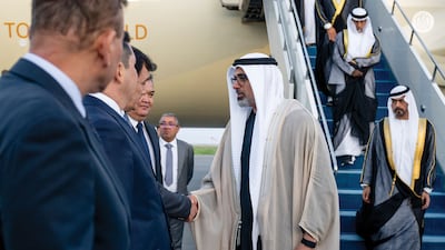 Sheikh Khaled is accompanied on the visit by a high-level official delegation comprising several ministers and senior UAE government officials