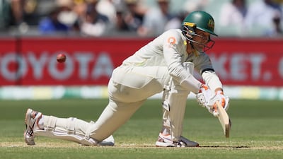 Alex Carey's knock of 106 came off 143 balls and included eight fours and one six. Australia were 326-8 at stumps on Day 1. AP