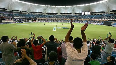 Pakistani organisers envision a Twenty20 tournament in the UAE would generate excitement similar to this Cool & Cool Cup match between Pakistan vs New Zealand at Dubai Sports City.