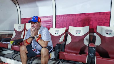 Diego Maradona's time as Fujairah manager has come to an abrupt end. Victor Besa / The National