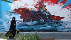 An anti-US and Israeli mural in Tehran. EPA