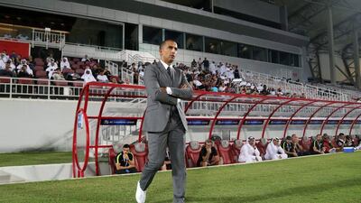 El Jaish manager Sabri Lamouchi on the touchline. Karim Jaafar / AFP