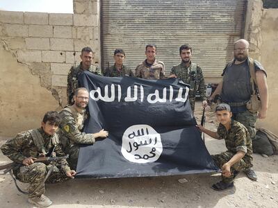 Macer Gifford with YPG soldiers during his time in Syria. Courtesy Macer Gifford