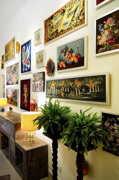 The living room at Beit Al Hamra. Courtesy Souk El Tayeb