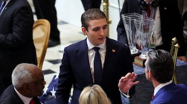 Barron Trump made an emergency call to UK police to report an alleged attack. Getty Images