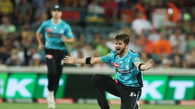 Shaheen Afridi during the BBL match between Sydney Thunder and Brisbane Heat in Canberra. Getty Images