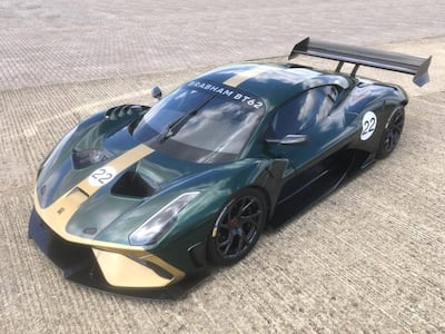 The BT62 by Brabham, which has links to the former Formula One team of the same name. Brabham Automotive