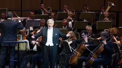 Placido Domingo performed during the opening night of Dubai Opera on August 31, 2016. Getty Images