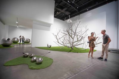 Custot Gallery hosted Arnaud Rivieren’s Steel Life exhibition in 2024. Leslie Pableo for The National