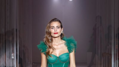 Blocks of bold colours were seen throughout the collection.