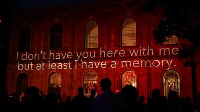 Messages of support are projected on to St Ann's Church in St Ann's Square on the first anniversary of the Manchester terrorist attack which claimed the lives of 22 people and injured hundred. Christopher Furlong/Getty Images