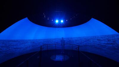 The exhibition Walking on Water, featuring work by Emirati artist Mohammed Kazem, was presented at the Venice Biennale in 2013. National Pavilion UAE