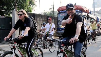 Dubai Cares chief executive Tariq Al Gurg, right, says the Raise programme is ultimately aimed at ‘breaking the cycle of poverty’. Courtesy Dubai Cares