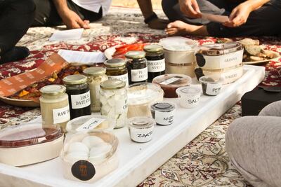 A simple meal on the Offbeat Dubai Desert Safari. Courtesy Unseen Trails