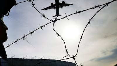 An plane prepares to land at Manila's international airport, Philippines. EPA