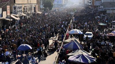 Streets are bustling with people heading to the market.