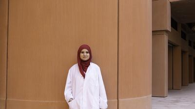 Nazek El Atab, PhD candidate in interdisciplinary engineering at the Masdar Institute of Science and Technology in Abu Dhabi. Ms El Atab was one of the four recipients of the L’Oréal-Unesco for women in science Middle East fellowship for her research on nano-memory devices. Christopher Pike / The National