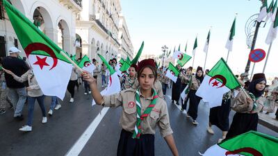 A parade through the Algerian capital as the country marks the 61st anniversary of its independence from France. EPA