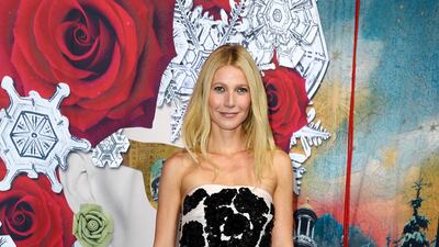 Gwyneth Paltrow, in Prada, at Printemps Haussmann on November 7, 2013 in Paris, France. Getty Images