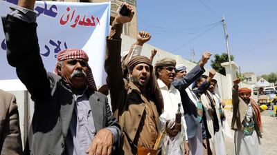 Thursday’s fighting between Houthi forces and their former allies was concentrated east of the Red Sea port of al-Mokha, at an intersection on the main road leading east into Taiz, Yemen’s third largest city. EPA/YAHYA ARHAB