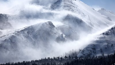 Snowy winds on the Sierra Nevada mountains. AFP
