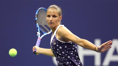 Pliskova returns the ball. AFP