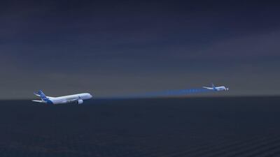 Airbus is taking a fresh look at how this flight technique could provide aircraft with free lift, enabling them to reduce engine thrust and fuel consumption. Courtesy Airbus