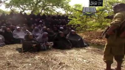 An unidentified man, right, appeared in the video released by Boko Haram. AFP Photo