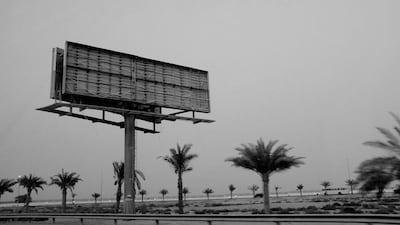 Billboard. One ever-changing view on the straight stretch in towards Dubai are the billboards, how much notice do we actually take of what they are selling though?
