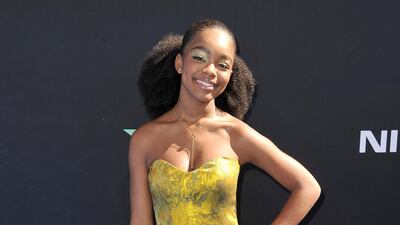 Marsai Martin arrives at the BET Awards on June 23, 2019, in Los Angeles. AP