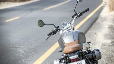 1200cc Air/oil-cooled flat twin ('Boxer') 4-stroke engine,with a constant mesh 6-speed gearbox with a max speed of over 200km/h. Antonie Robertson / The National.