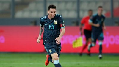 Argentina's Lionel Messi in action. Reuters