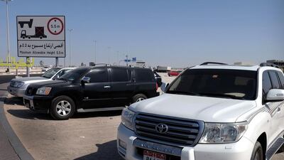 Despite warnings and the threat of fines, some people are still illegally selling their vehicles at the Al Shamkha roundabout in Abu Dhabi. DELORES JOHNSON / The National