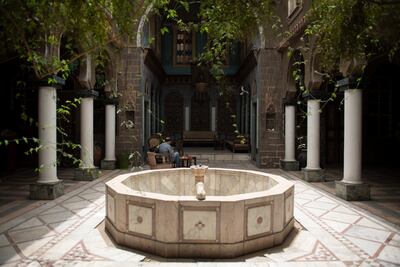 A spacious courtyard with an octagonal fountain greets visitors to Nassan Palace. Photo: Hasan Belal
