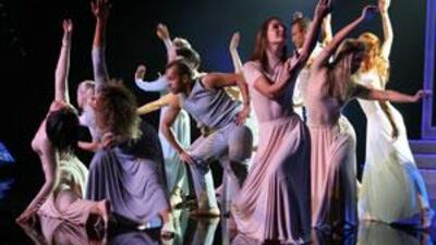 Dancers perform during the Sheikh Mohammed bin Rashid Al Maktoum Patrons of the Arts awards ceremony yesterday.
